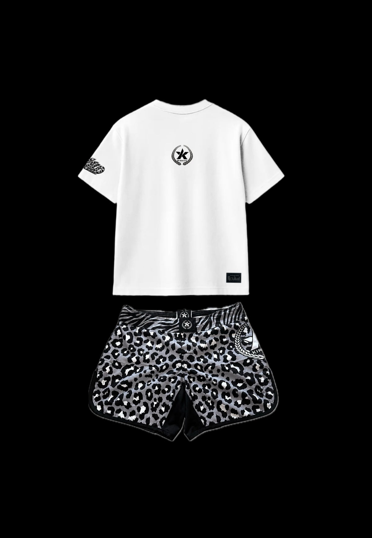 Conjunto Bañador Leopardo Gris+ Camiseta