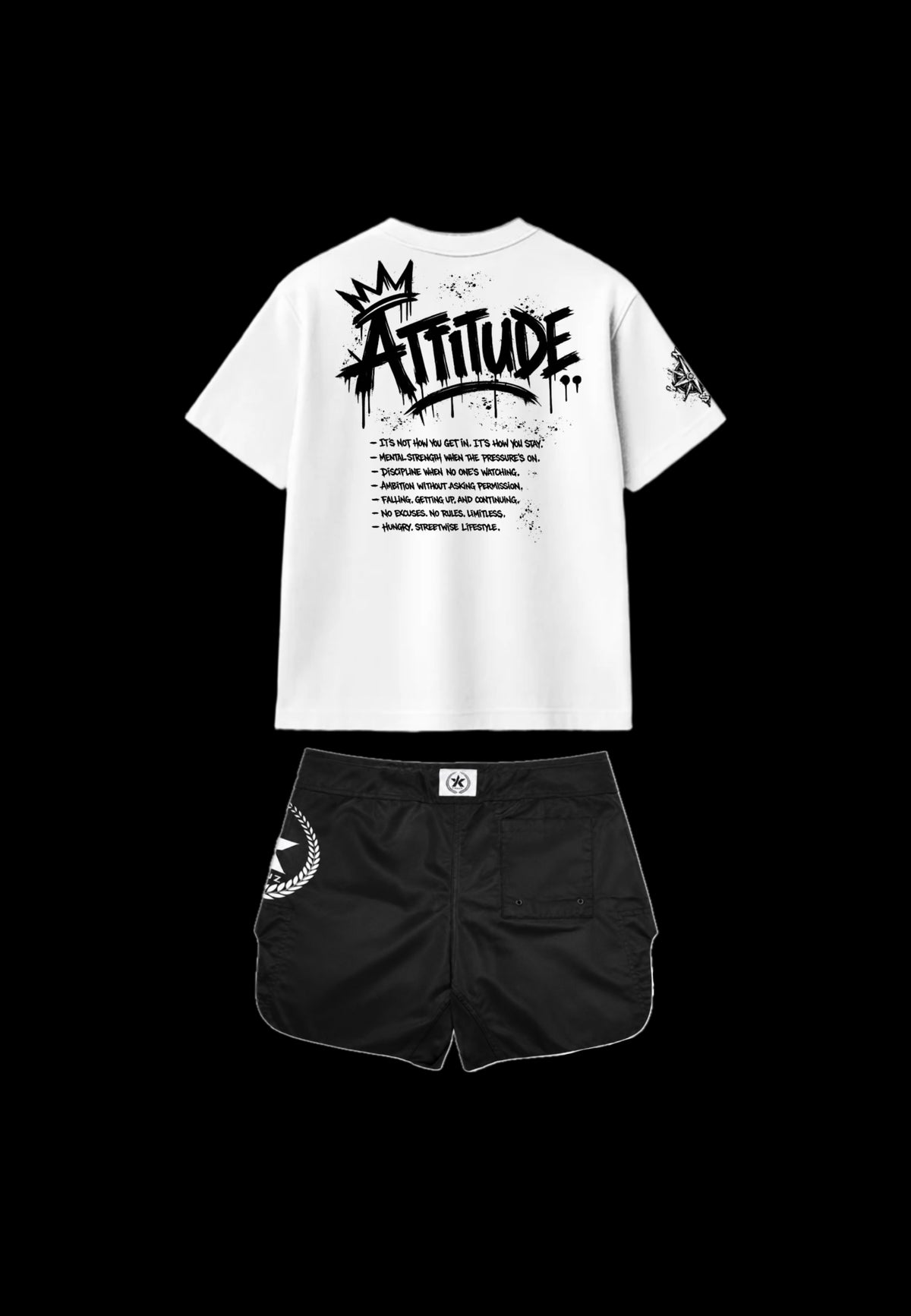 Conjunto Bañador Negro+ Camiseta